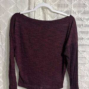 Burgundy off the shoulder sweater